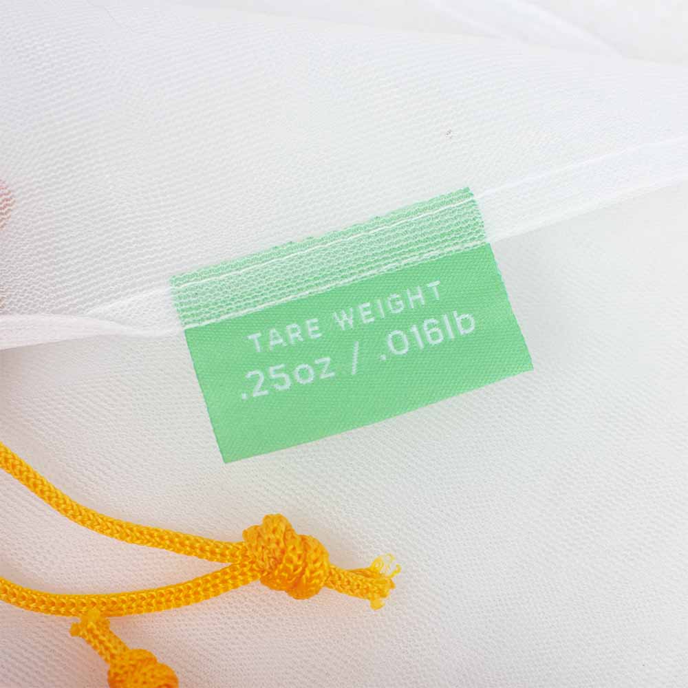 reusable produce bags with tare weight