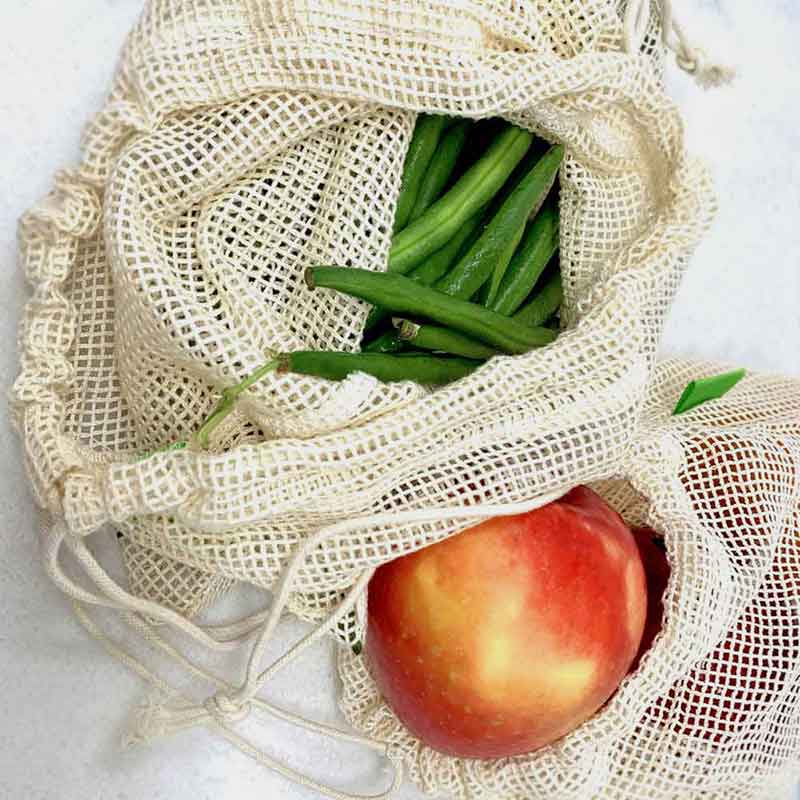 organic cotton produce bags