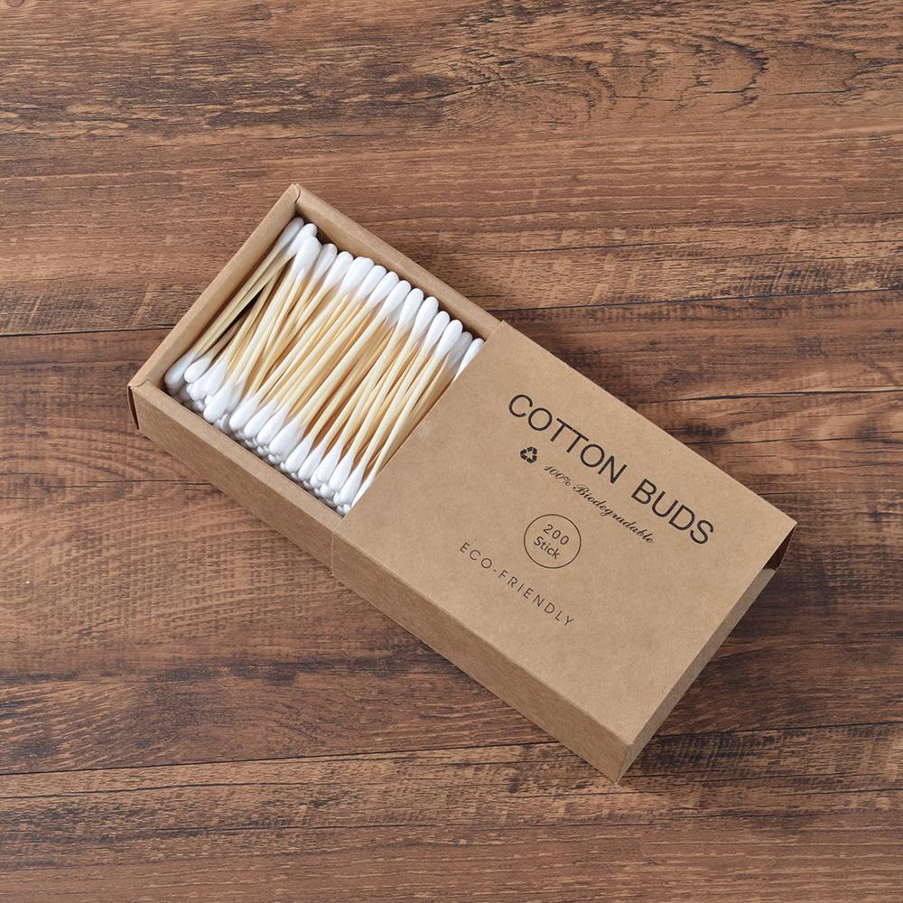 Biodegradable eco-friendly cotton swabs