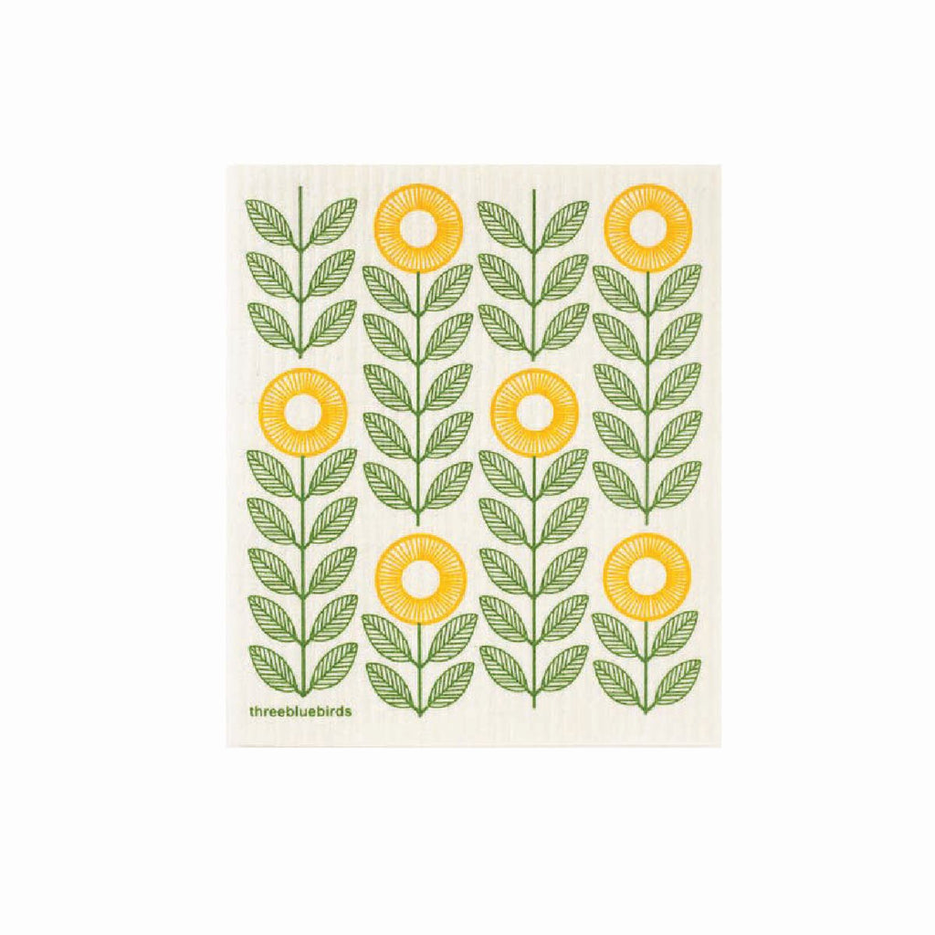 sunflowers swedish dishcloth