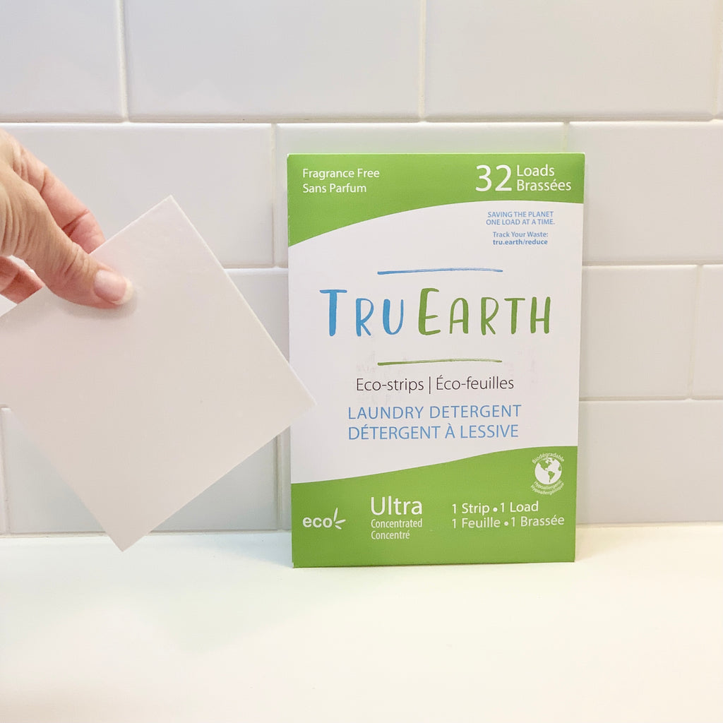 tru earth laundry detergent strips plastic free