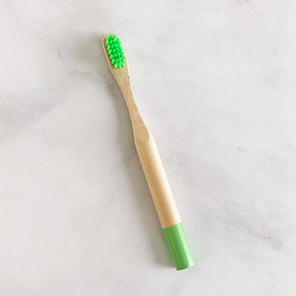 Children's Bamboo Toothbrush Green