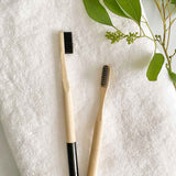 eco friendly bamboo toothbrush black grey
