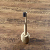 Bamboo toothbrush holder