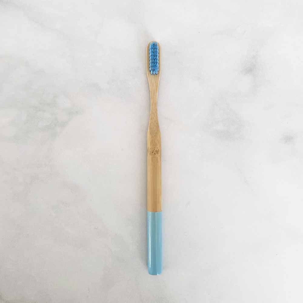 bamboo toothbrush light blue