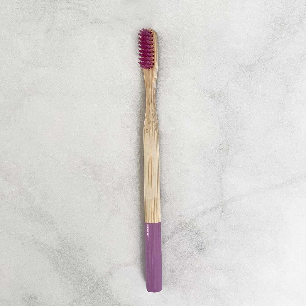 bamboo toothbrush purple