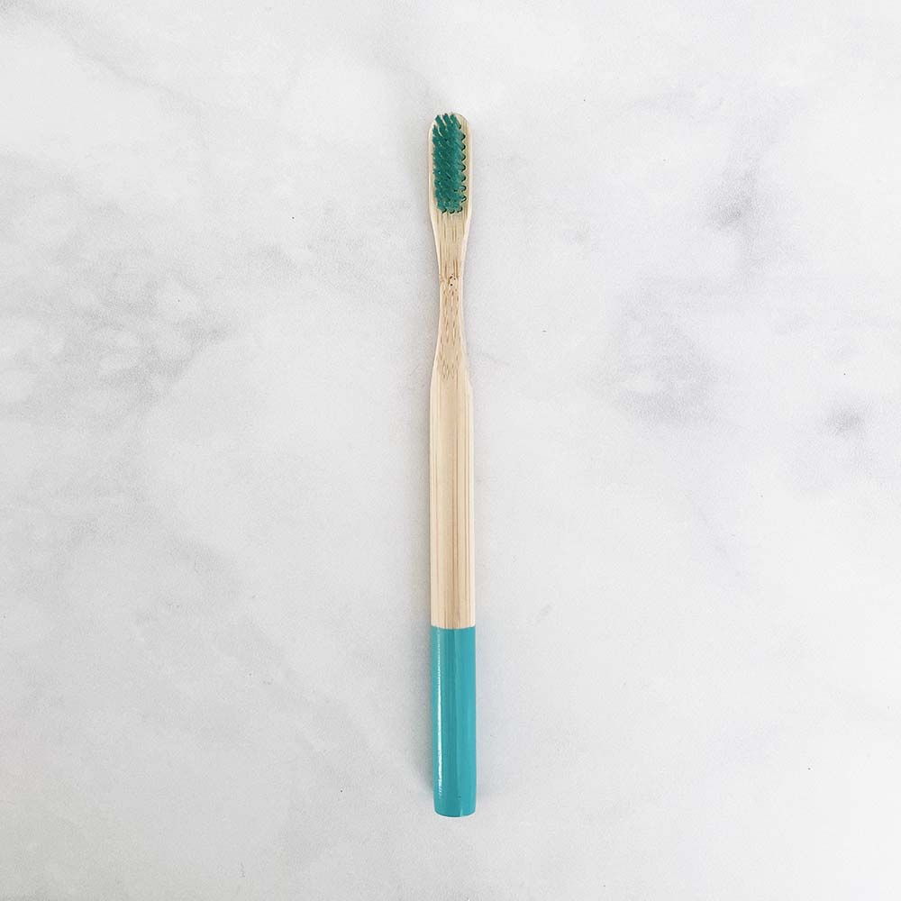 bamboo toothbrush adult teal