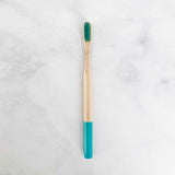 bamboo toothbrush adult teal