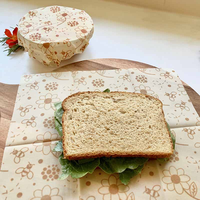beeswax wrap sandwich