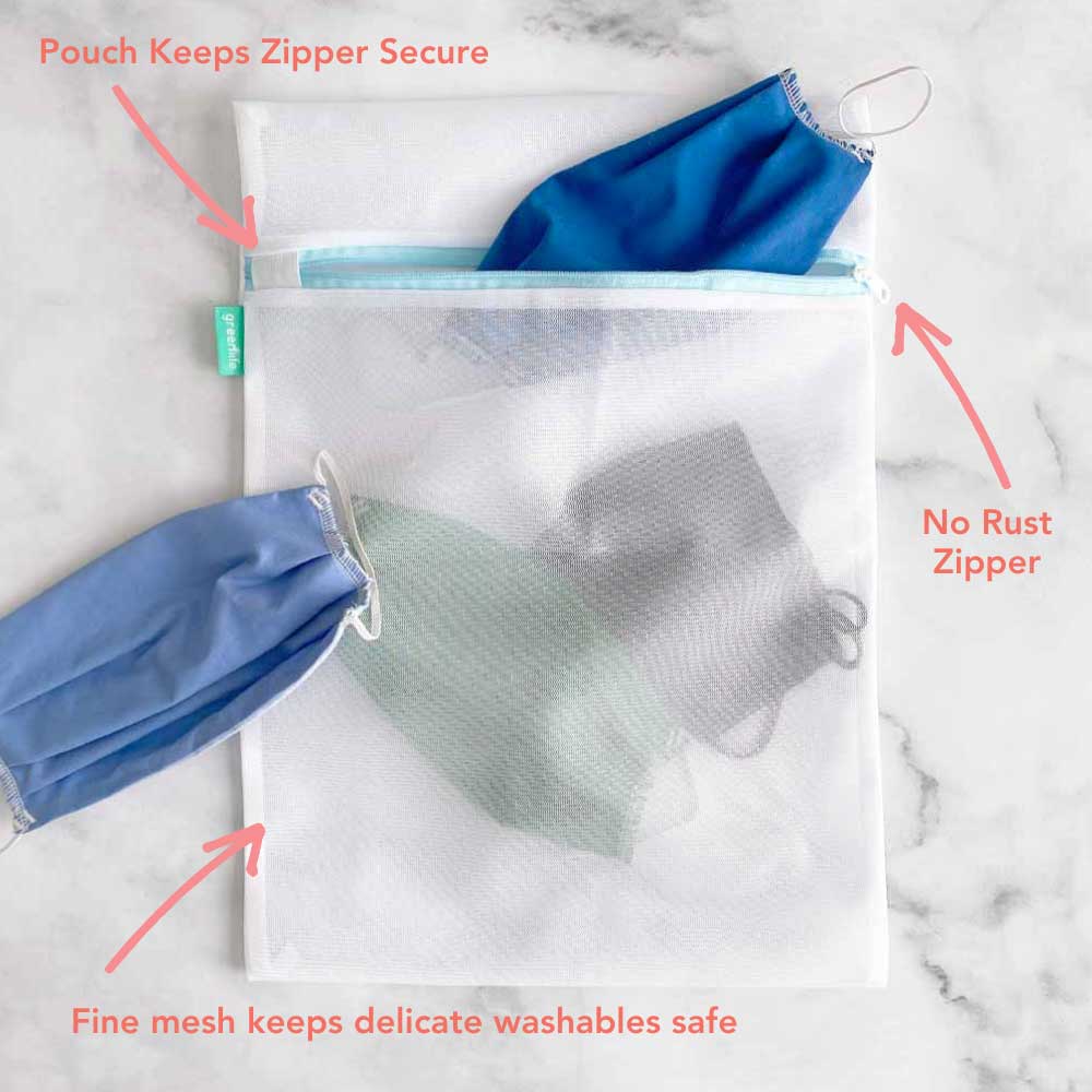 Organic Cotton Laundry Bag Delicates Bag With Zip Zero 