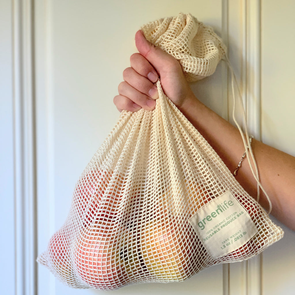 Organic Cotton Reusable Produce Bags (Set of 2)