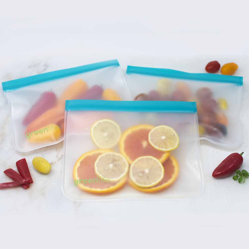 10 Pack Reusable Ziplock Bags Silicone, Leakproof Reusable Freezer Bags,  BPA Free Reusable Storage Bags for Lunch Marinate Food Travel (White) - 3  Gallon 4 Sandwich 3 Snack Bags 