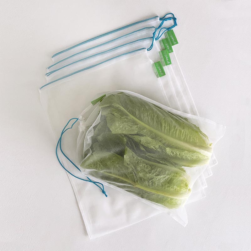 Large Reusable Produce Bags - Mesh (Set of 5)