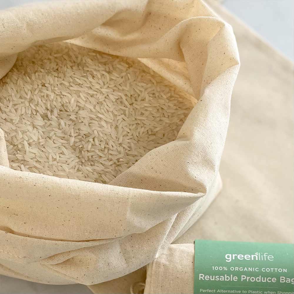 reusable cotton produce bag