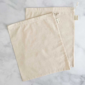 Organic Cotton Muslin Reusable Produce Bags (Set of 2)