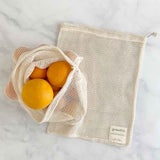 organic cotton produce bags large set of 2