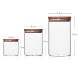 Glass Storage Jars with Bamboo Lid