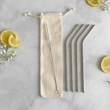 stainless steel straw set