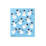 cute snowmen swedish dishcloth holiday seasonal three bluebirds